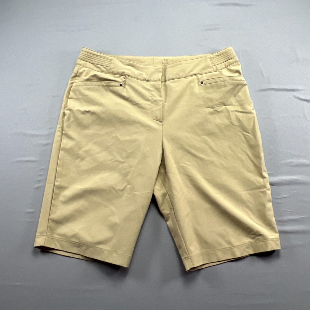 Tail Activewear Golf Shorts Womens 12 Beige Stretch High Rise Moisture Wicking